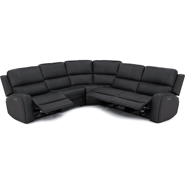 Flexsteel Landon 5-Pc. Leather Fully Loaded Zero Gravity Reclining Modular