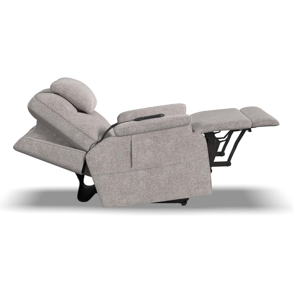 flexsteel grey recliner   
