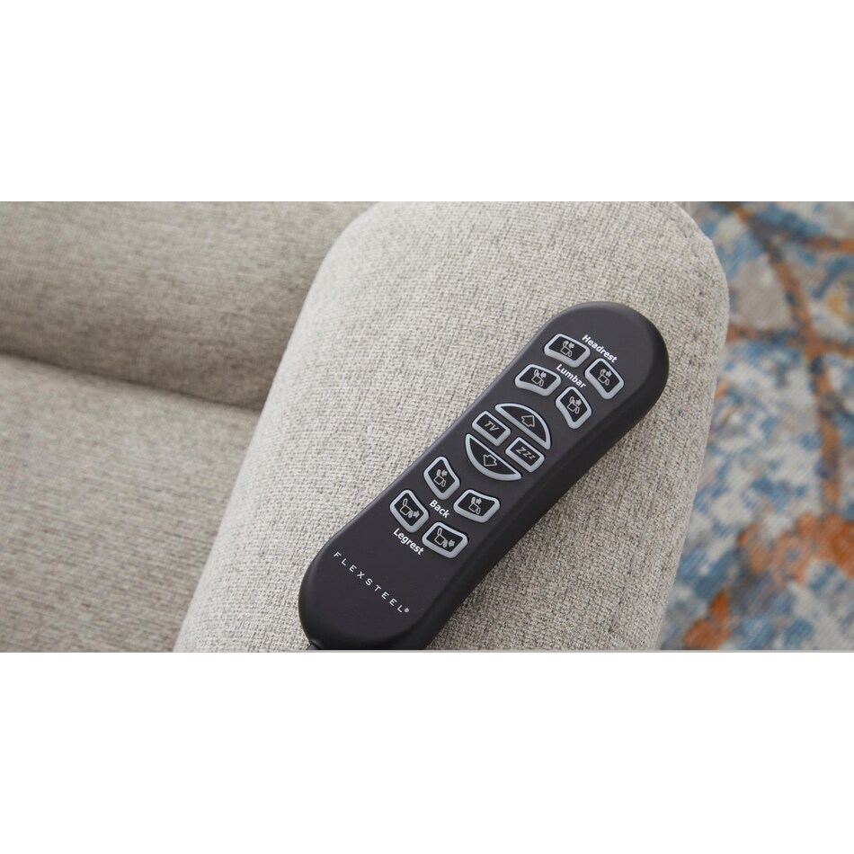 flexsteel grey recliner   