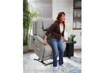 flexsteel grey recliner   