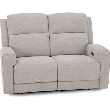 Flexsteel Shawna Power Headrest Reclining Loveseat