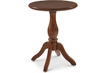 flxd brown chairside table bll  