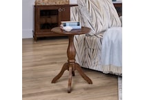 flxd brown chairside table bll  