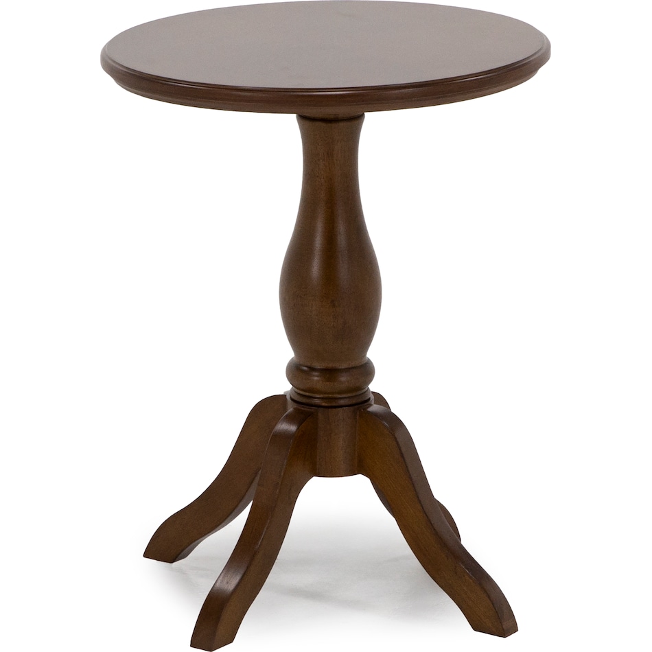 flxd brown chairside table bll