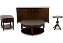 flxd brown chairside table bll  