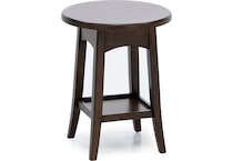 flxd brown chairside table slv  