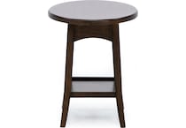 flxd brown chairside table slv  