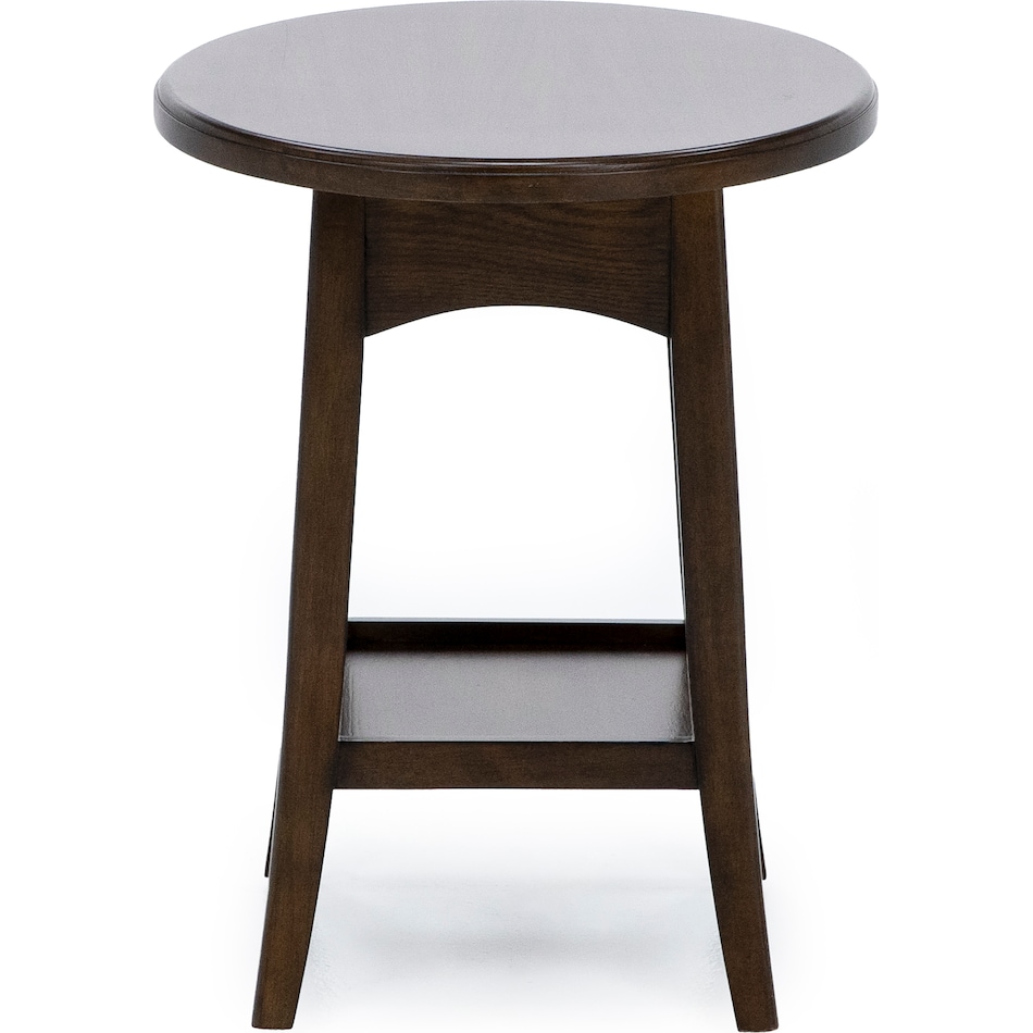 flxd brown chairside table slv  