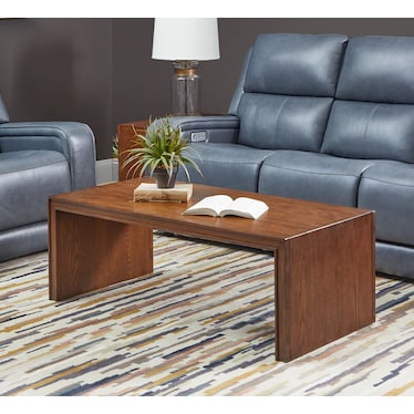 Flexsteel Waterfall Brown Leg Cocktail Table