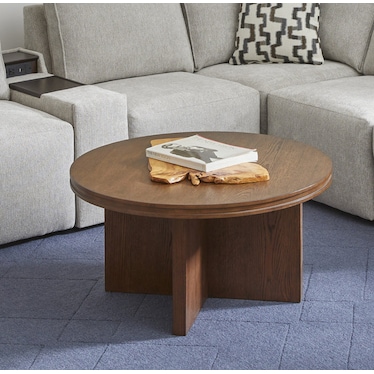 Flexsteel Waterfall Brown Round Cocktail Table