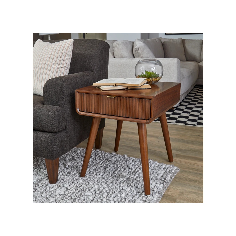 flxd brown end table ldw  