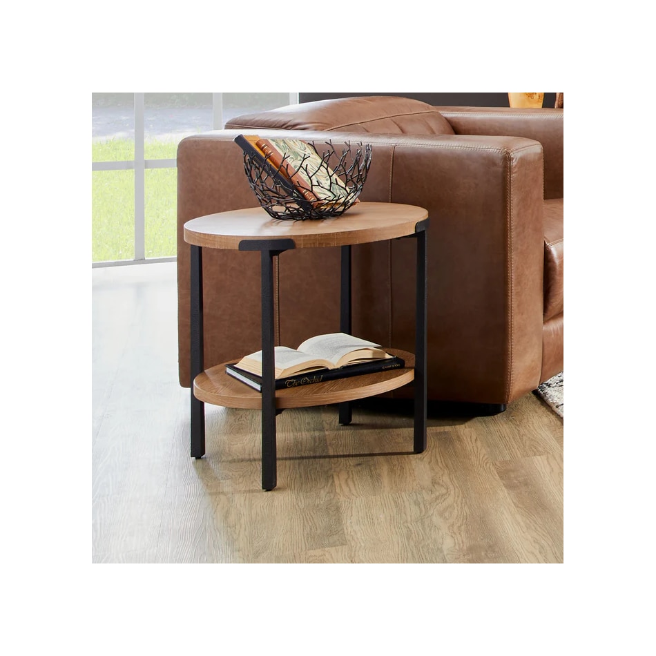 flxd brown end table mlw  