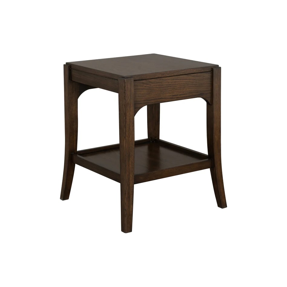 flxd brown end table slv  