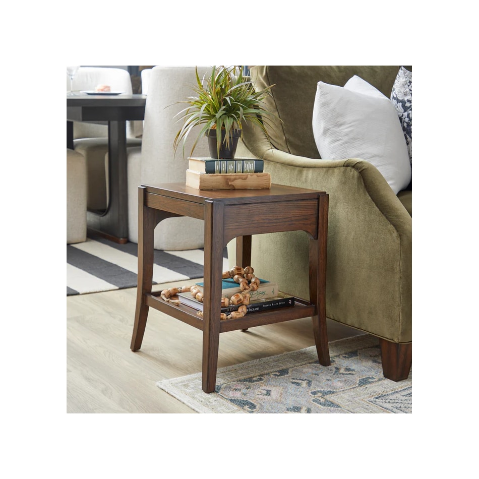 flxd brown end table slv  