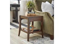 flxd brown end table slv  