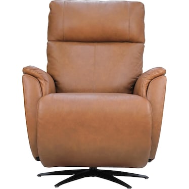 Zen Cove Leather Fully Loaded Swivel Recliner with Heat, Massage, Storage Console & Wireless Remote