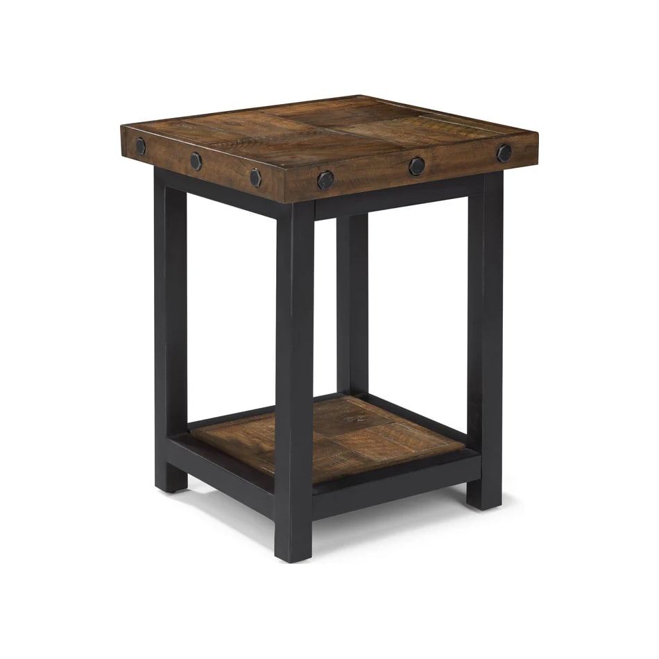 flxd dark brown   exposed bolt heads chairside table crp  