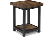 flxd dark brown   exposed bolt heads chairside table crp  