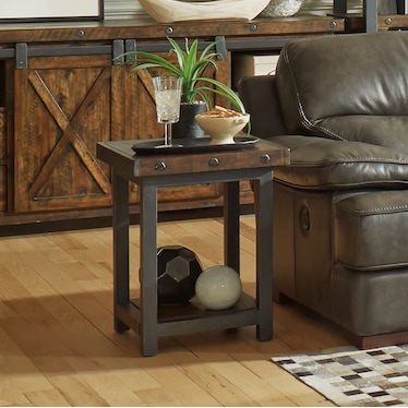 Carpenter Dark Brown Chairside Table