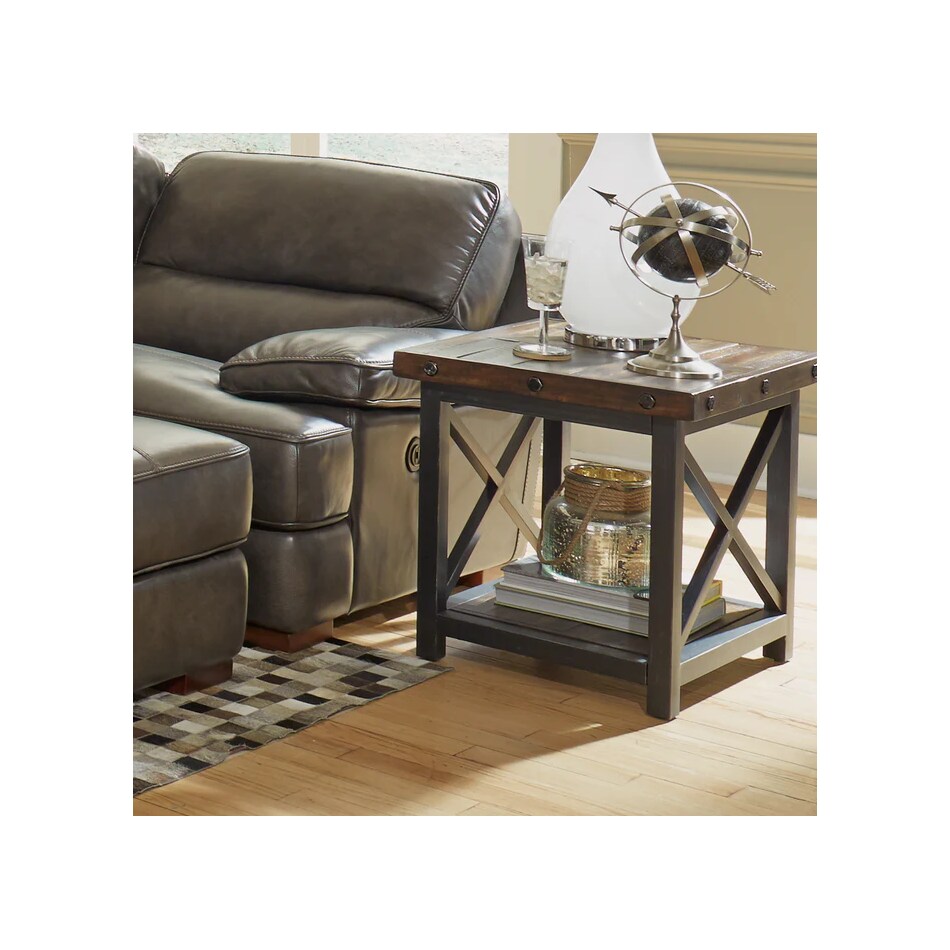 flxd dark brown   exposed bolt heads chairside table crp  
