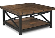 flxd dark brown   exposed bolt heads cocktail table crp  