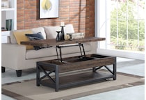flxd dark brown   exposed bolt heads cocktail table crp  