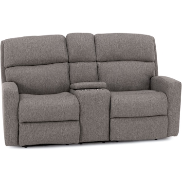 Score Fully Loaded Reclining Console Loveseat