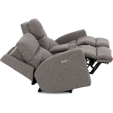 Score Fully Loaded Reclining Console Loveseat