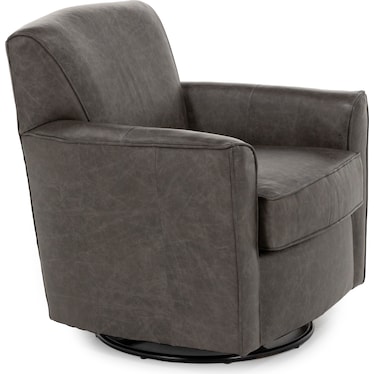 Flexsteel Kingman Leather Swivel Glider