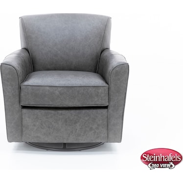 Kingman Leather Swivel Glider