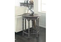 flxd medium brown tops graywash ba   gunmetal finish chairside table plm  