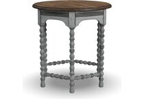 flxd medium brown tops graywash ba   gunmetal finish chairside table plm  