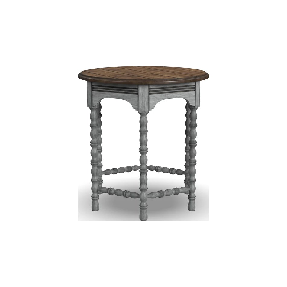 flxd medium brown tops graywash ba   gunmetal finish chairside table plm  