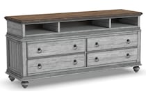 flxd medium brown tops graywash ba   gunmetal finish console plm  
