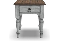 flxd medium brown tops graywash ba   gunmetal finish end table plm  