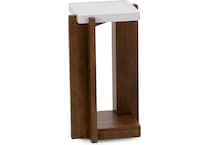 flxd warm walnut faux co chairside table lnc  