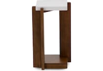 flxd warm walnut faux co chairside table lnc  