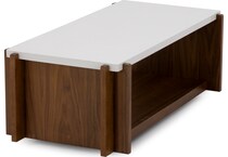 flxd warm walnut faux co cocktail table lnc  