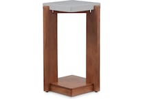 flxd warm walnut finish and faux co chairside table lnc  