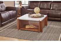 flxd warm walnut finish and faux co cocktail table lnc  