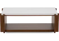 flxd warm walnut finish and faux co cocktail table lnc  