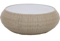 fori wicker h  top dove coffee table   