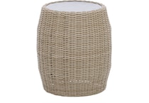 fori wicker h  top dove end table   