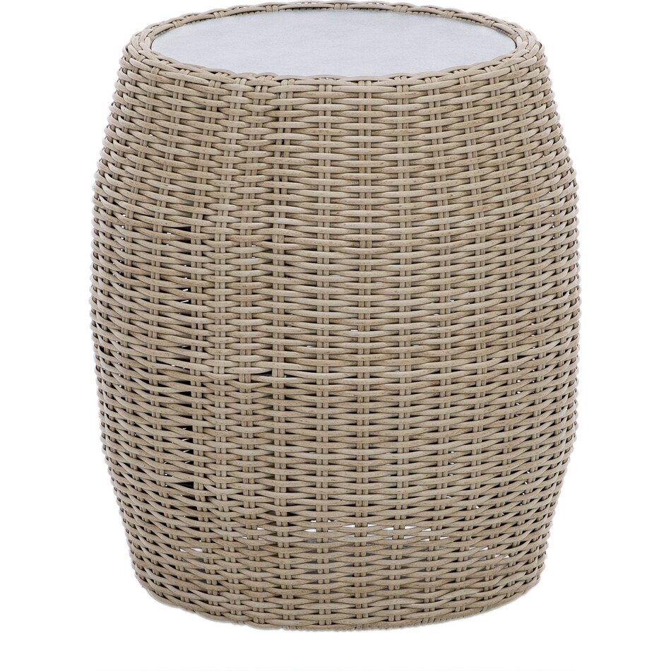 fori wicker h  top dove end table   