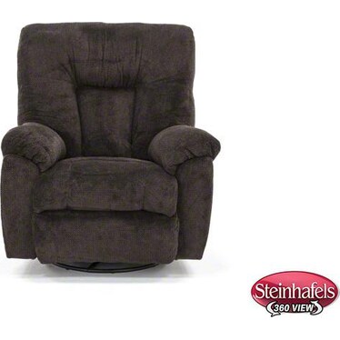 Geoff Swivel Rocker Recliner in Chocolate