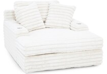 franklin corporation cream chaise   stand alone   