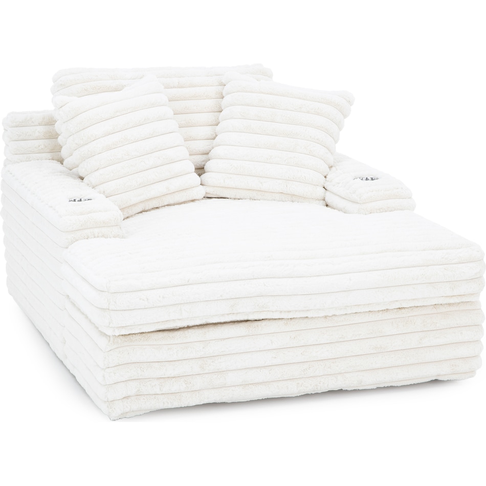 franklin corporation cream chaise   stand alone   