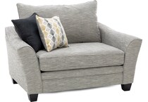 franklin corporation grey chair and a half   