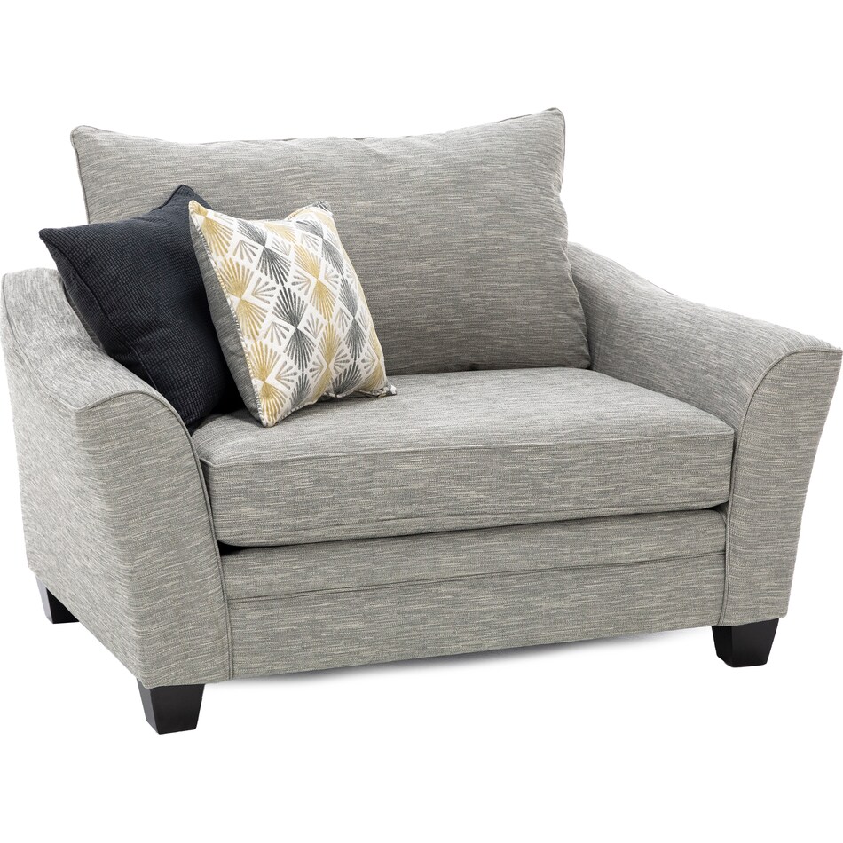 franklin corporation grey chair and a half   