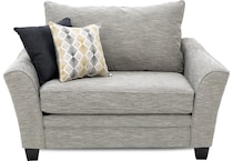 franklin corporation grey chair and a half   